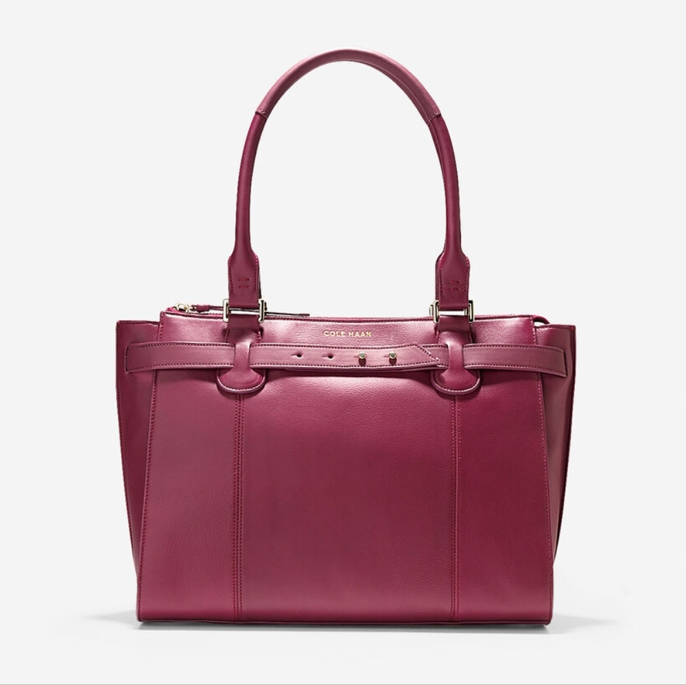 Cole Haan Red Leather Cameron Satchel
